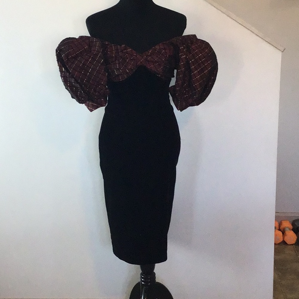 Scott McClintock Vintage black velvet dress